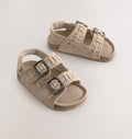 Stone Standard Fit (F) Double
Buckle Leather Sandals