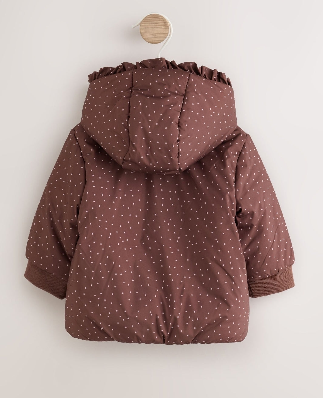 Brown Spotted Hooded Padded
Baby Jacket