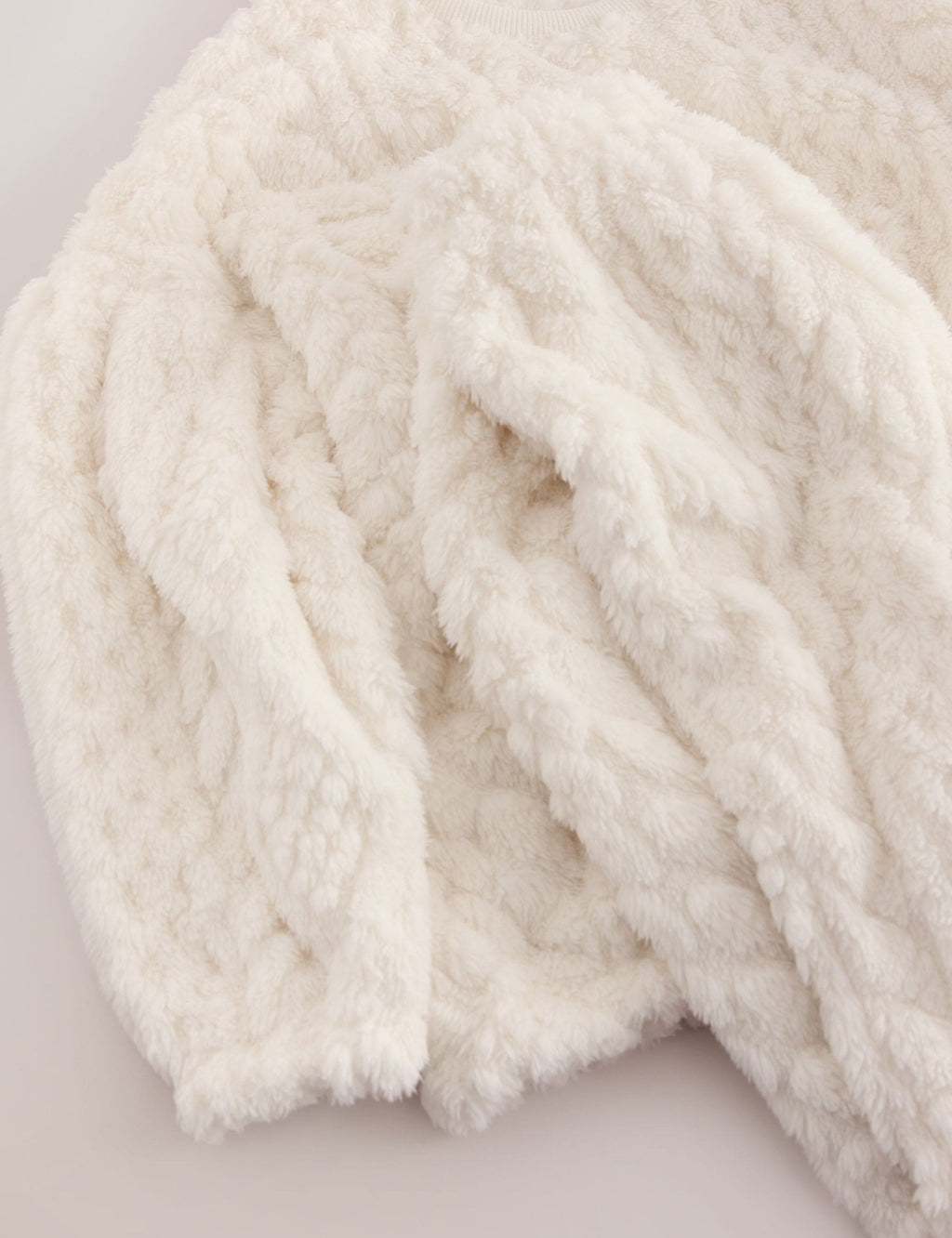 Ecru Cosy Fleece Pyjamas