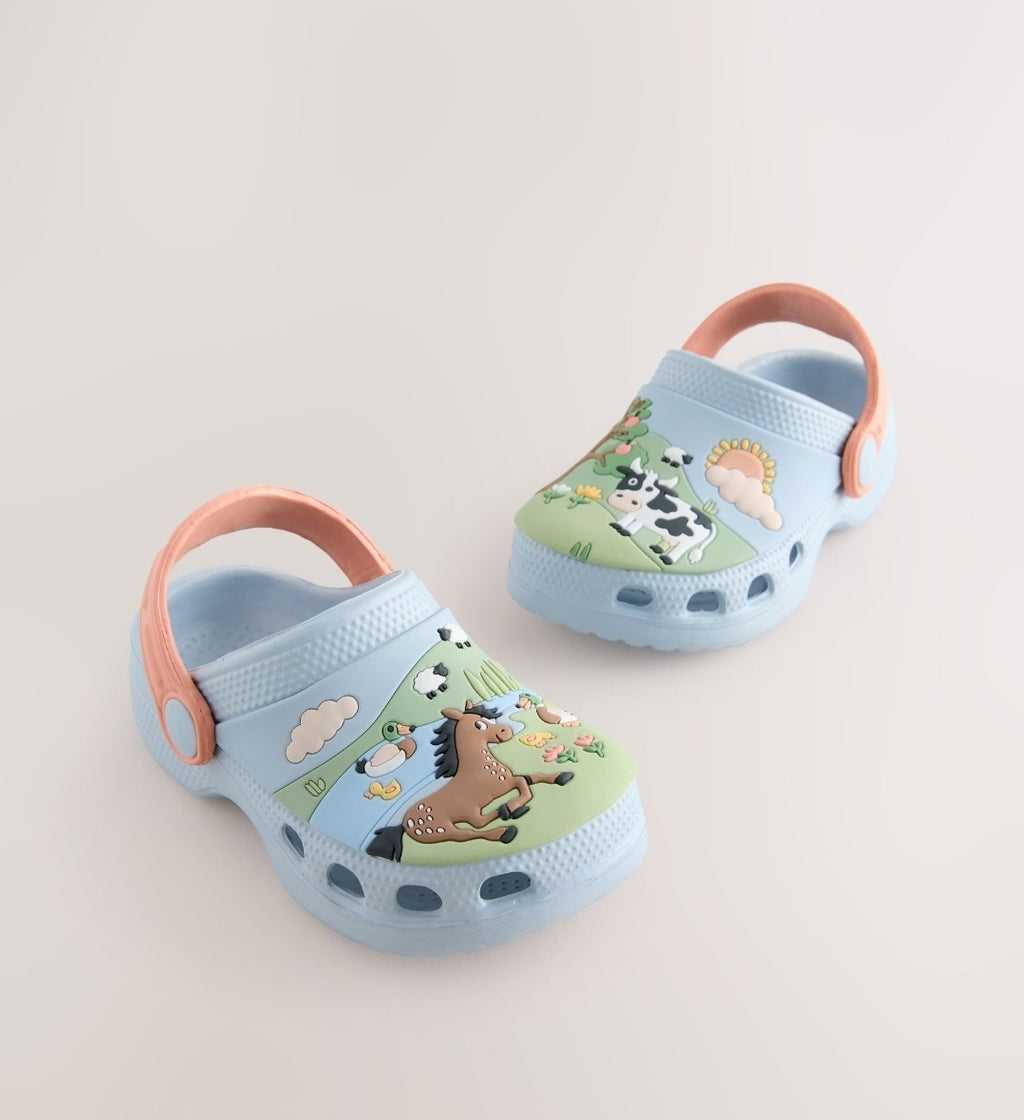 Blue/Green Farm Standard Fit (F)
Character Clogs