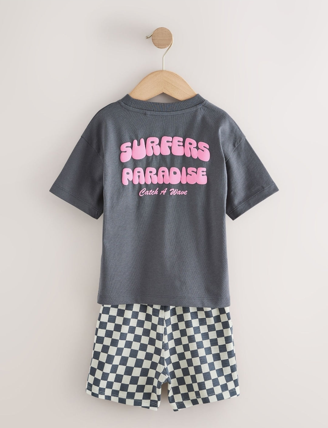 Charcoal Grey Surfers Paradise
Short Sleeve Back Print T-Shirt