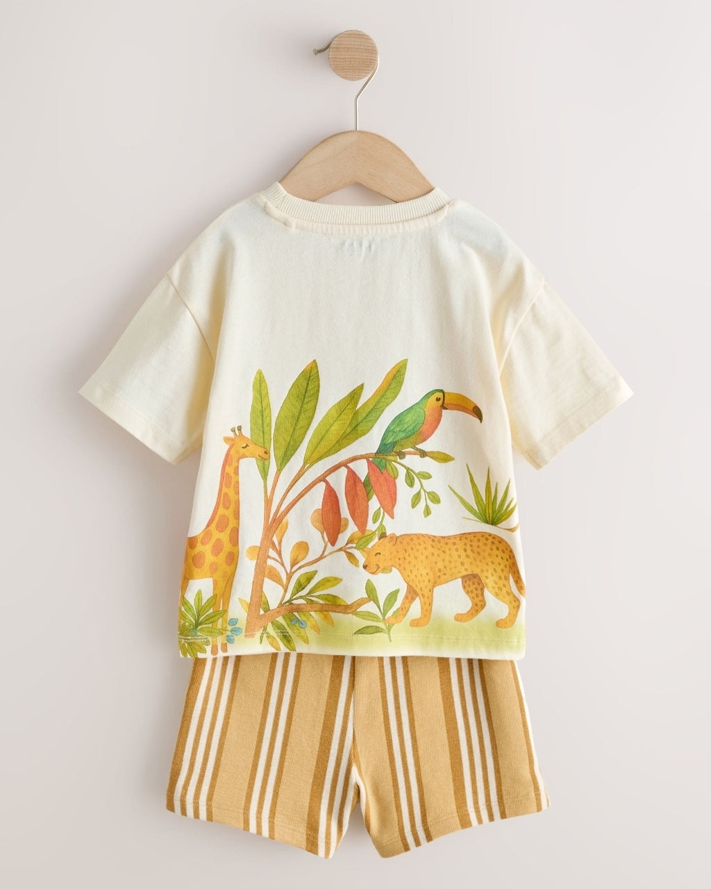 Light Yellow Watercolour Safari
Short Sleeve Back Print T-Shirt