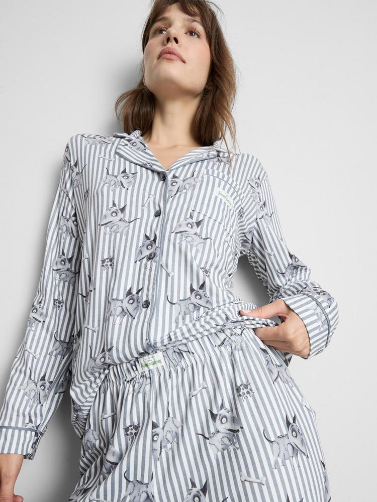 Primark Disney's Frankenweenie Striped Boyfriend Pyjamas
