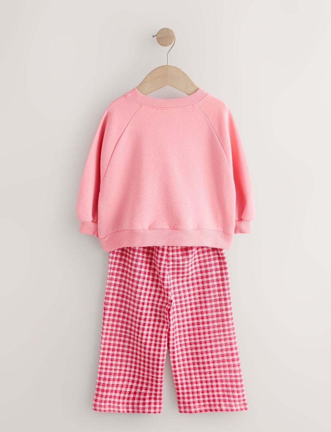 Bright Pink Sweatshirt & Wide Leg Trousers Set