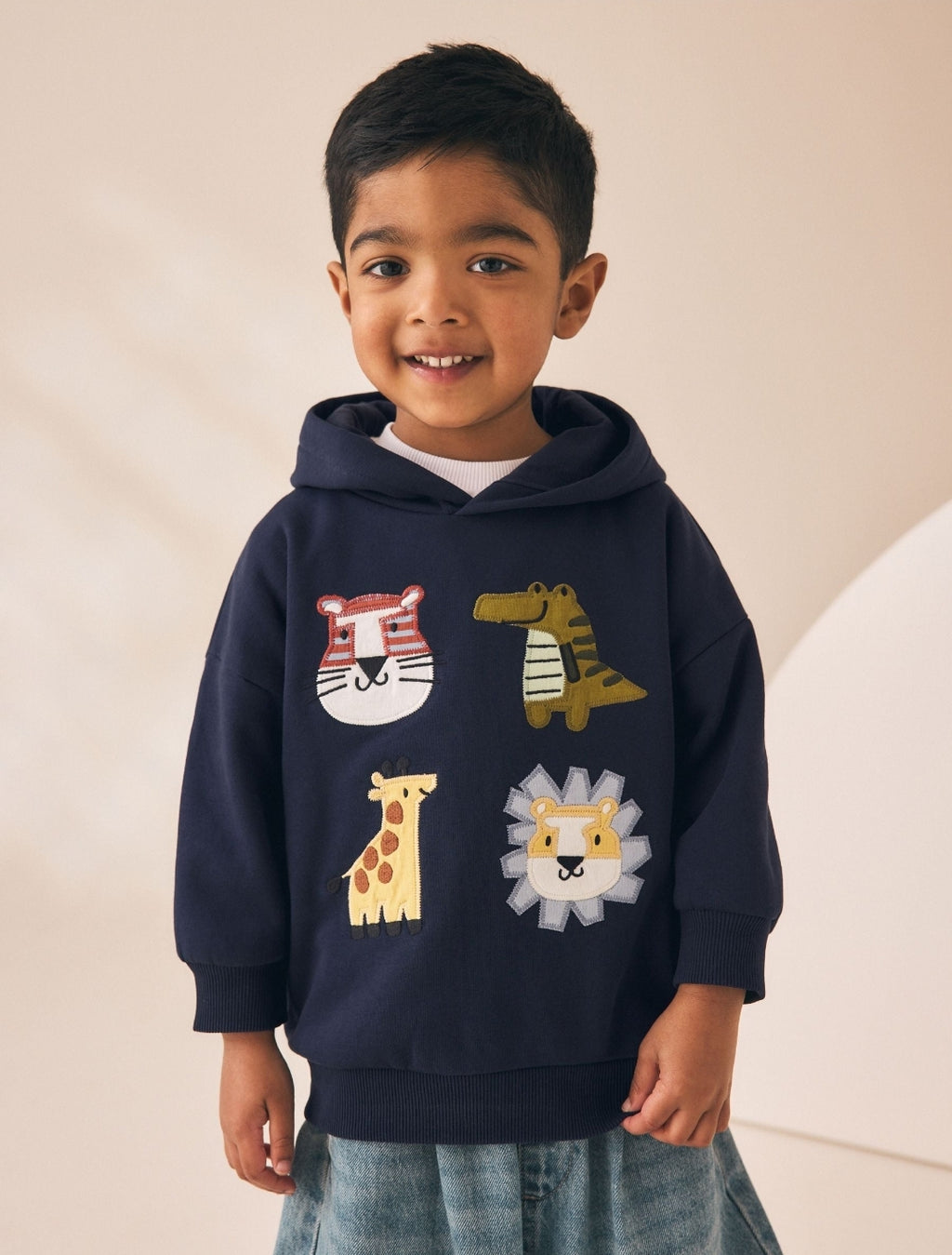Navy Applique Sarfai Long Sleeve
Hoodie