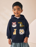Navy Applique Sarfai Long Sleeve
Hoodie