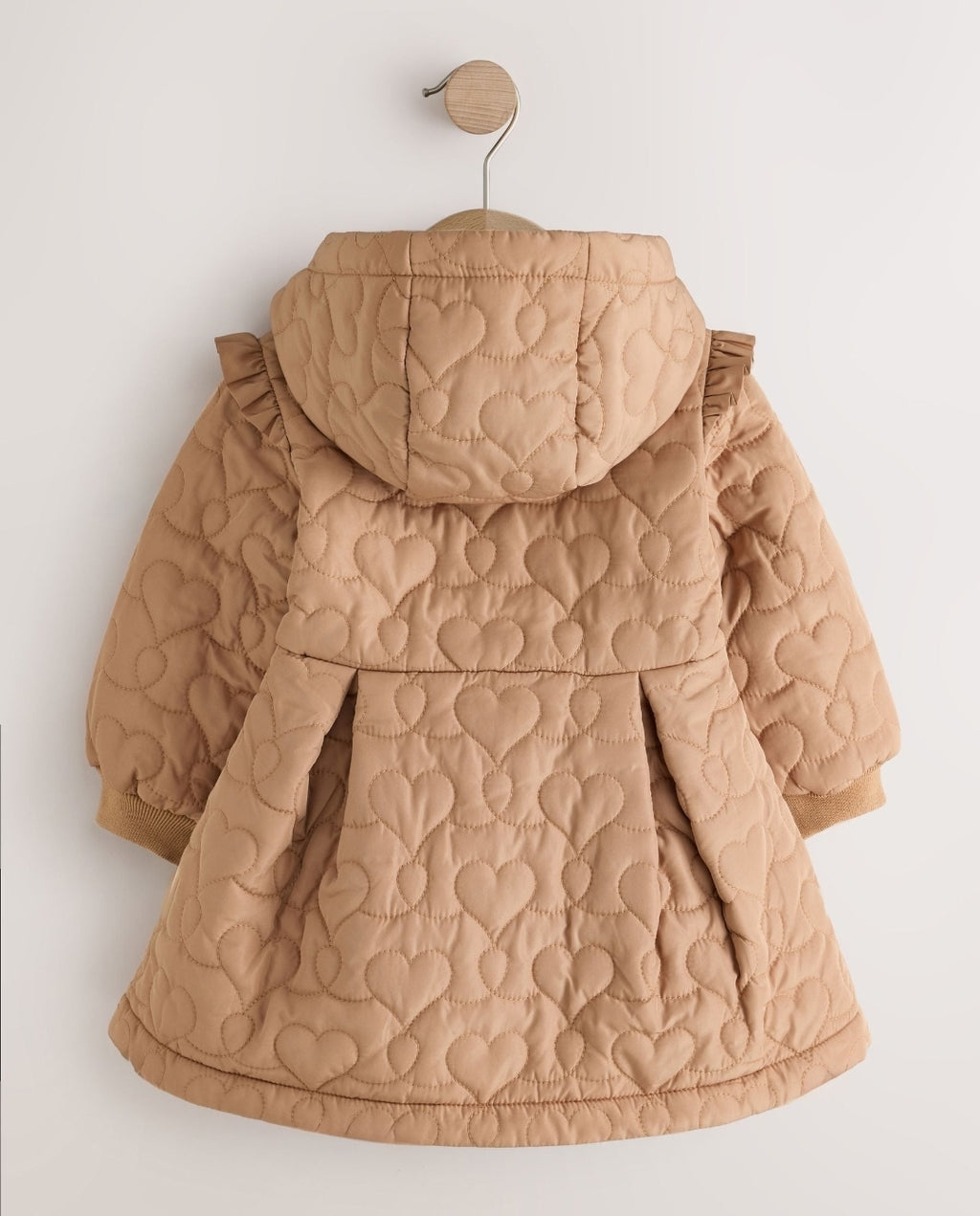 Caramel Brown Shower Resistant
Skirted Quilted Coat