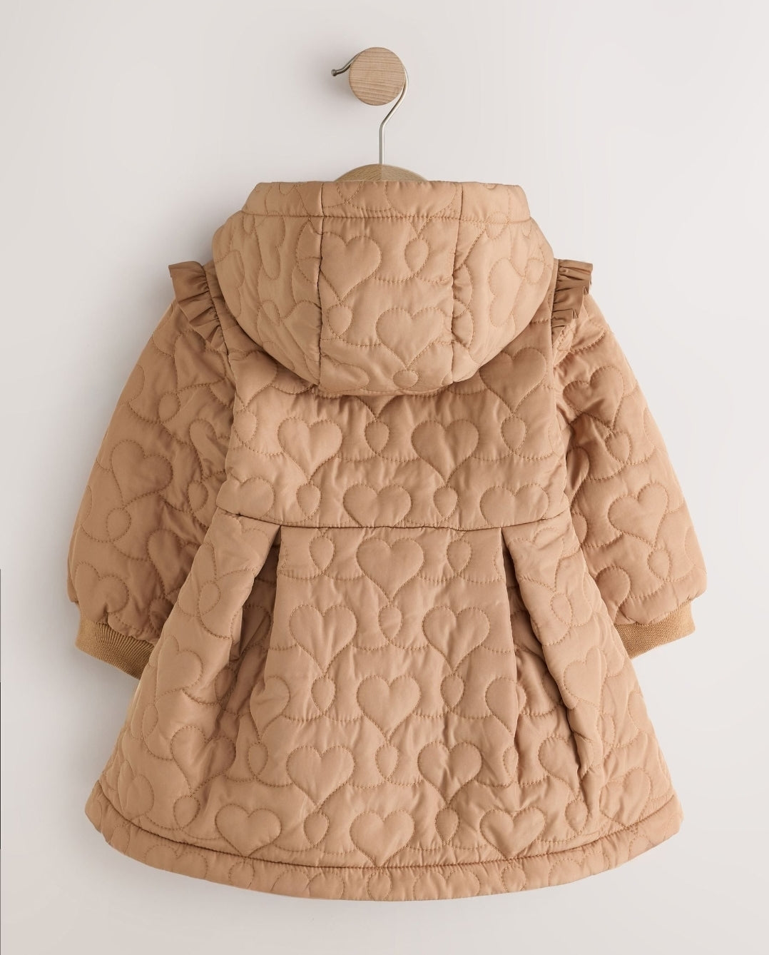 Caramel Brown Shower Resistant
Skirted Quilted Coat