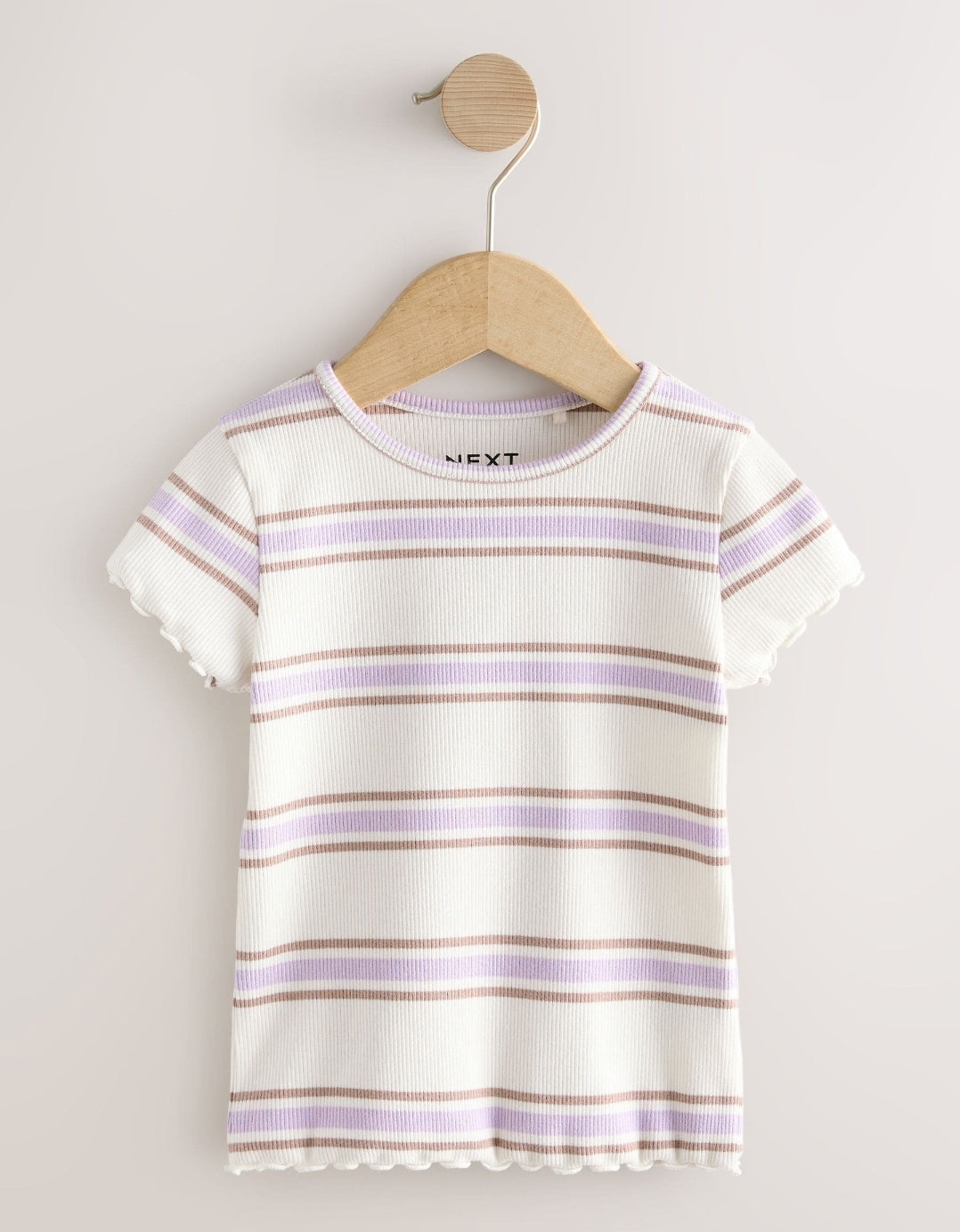 Neutral Ribbed Short Sleeve Tops 
5Pack