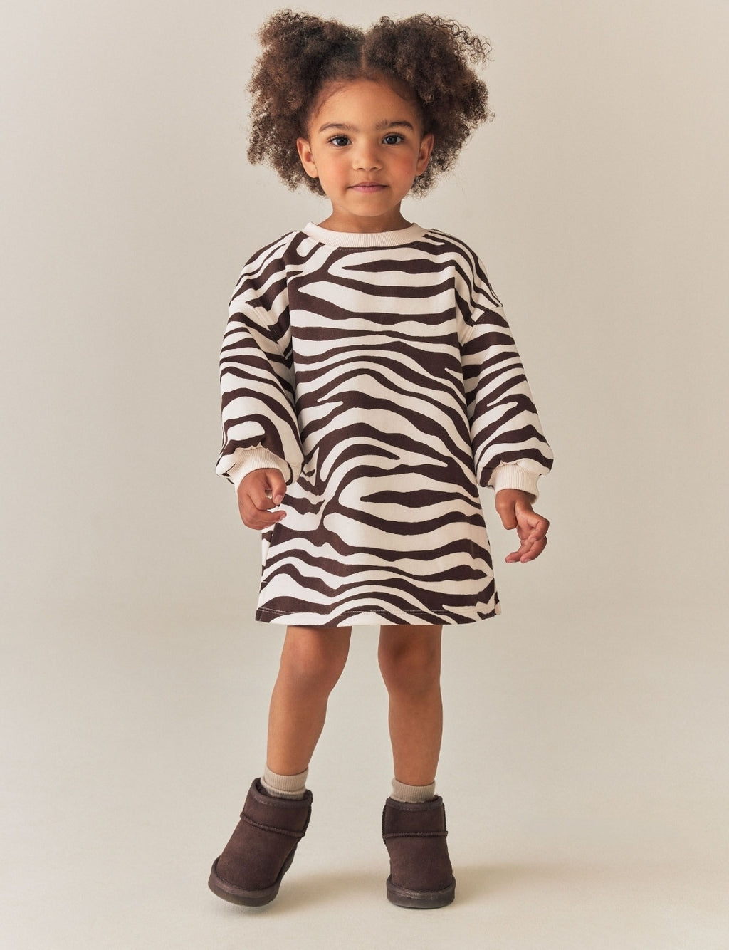 Zebra Print Long Sleeve Sweat
Dress