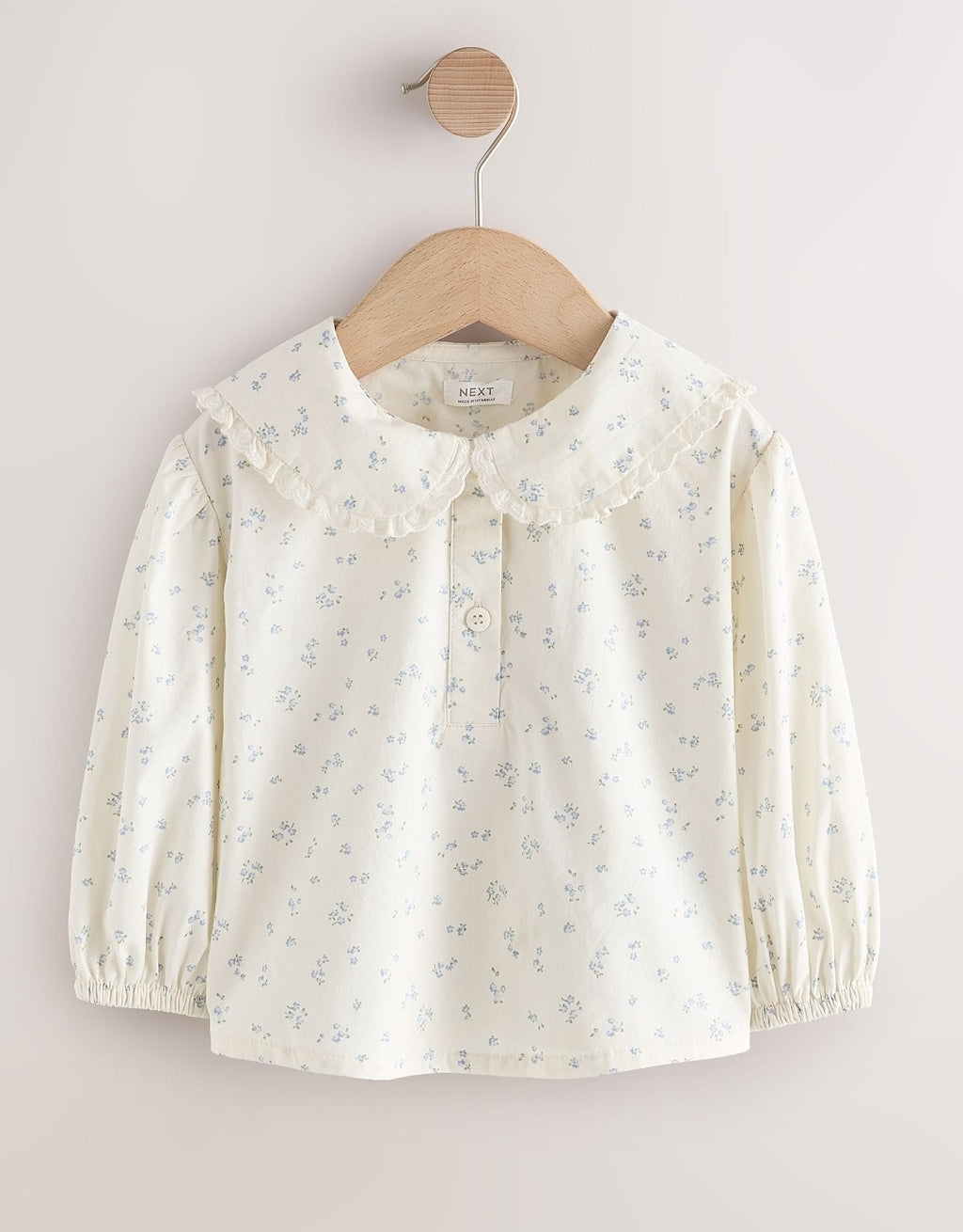Pink Corduroy/ Ecru Ditsy Blouse & Dungarees Set 2 Piecs