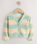 Blue and Ecru Daisy Days V-Neck Cardigan