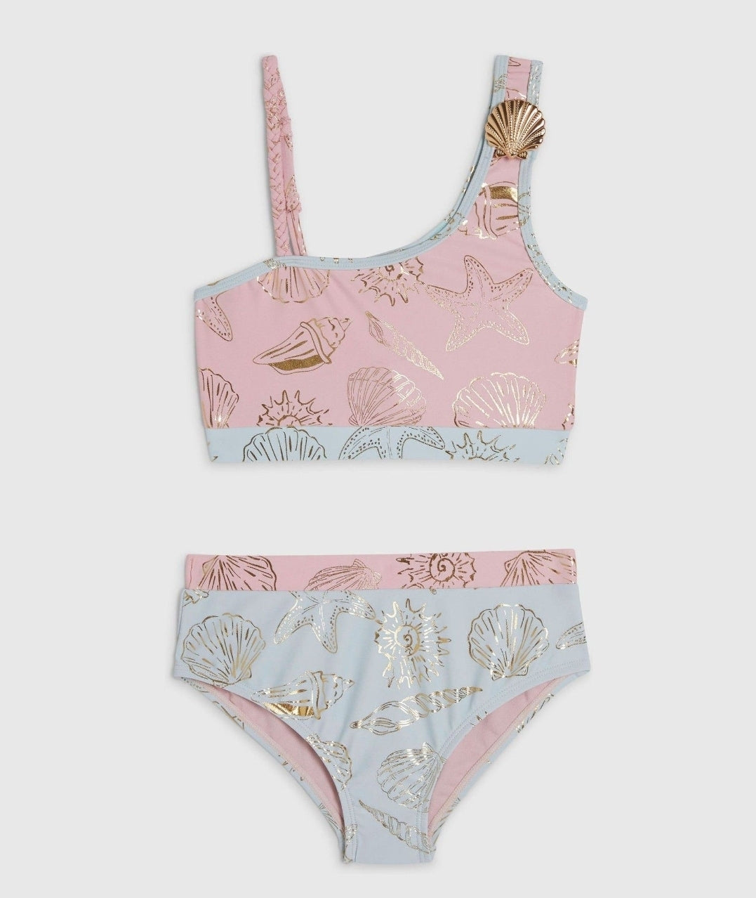 River Island Pink Foil Shell Asymetric
Bikini