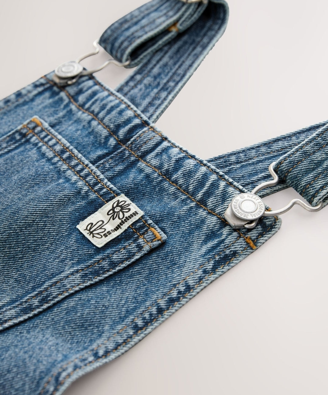 Dark Blue Wide Leg Dungarees