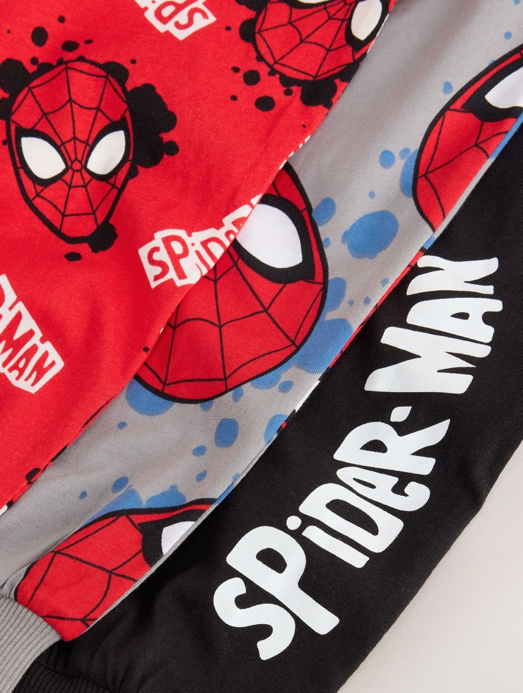 Red/Black/Grey Spiderman Long Sleeve Jogger Pyjamas 3 Pack