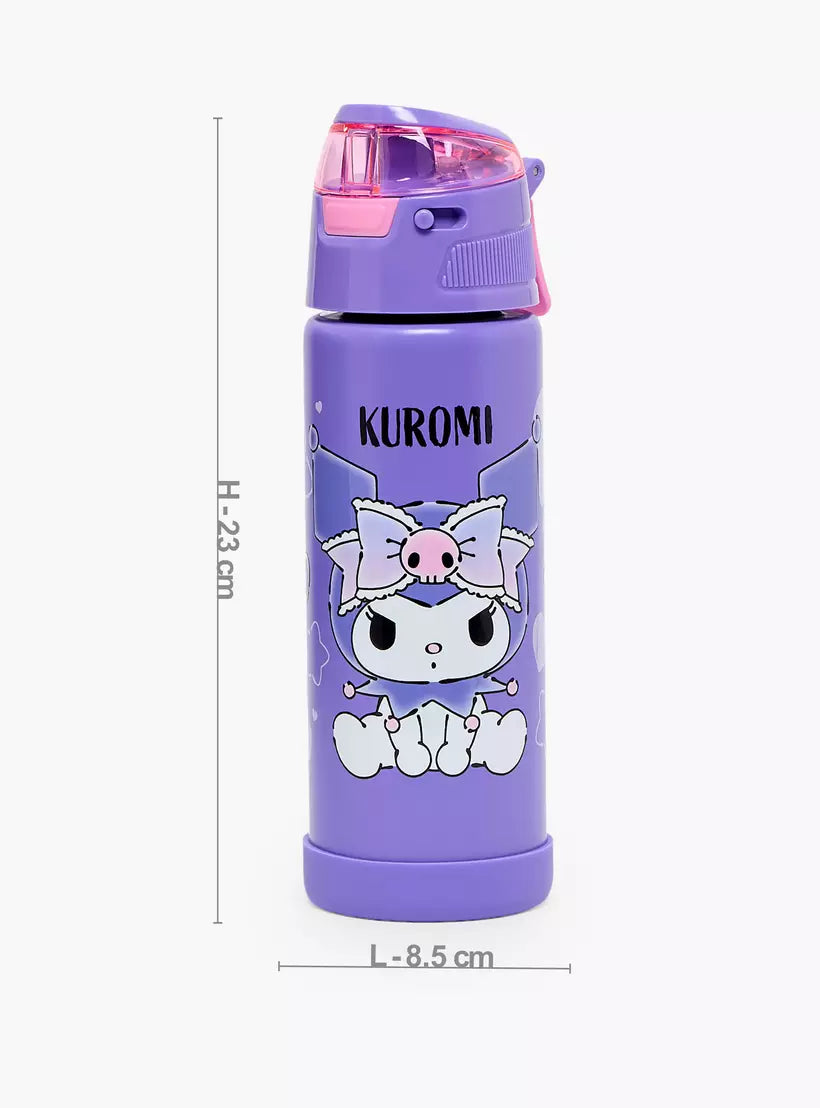 Sanrio Kuromi Print Stainless Steel Water Bottle with Spout and Handle