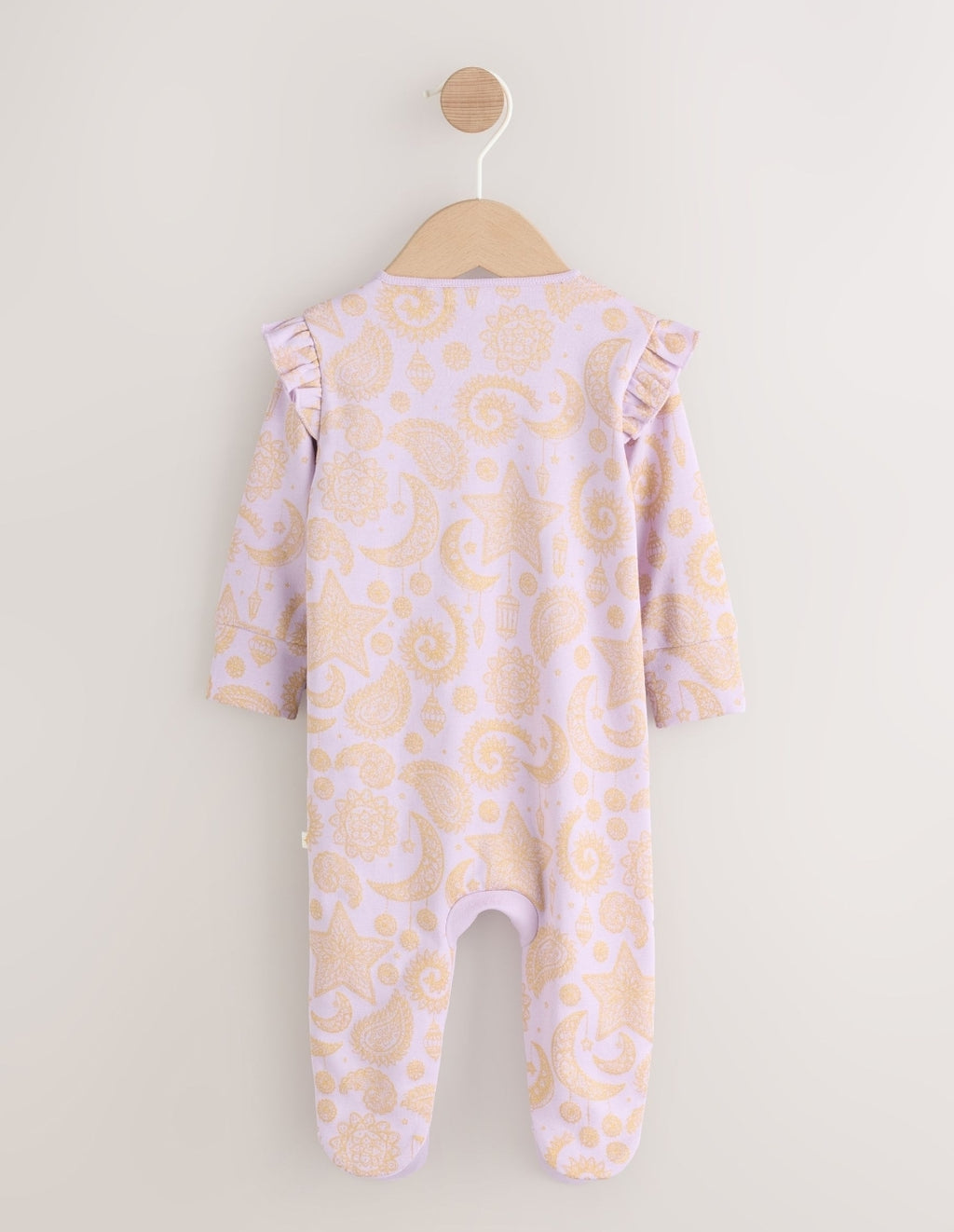 Lilac Purple EID Baby Sleepsuit