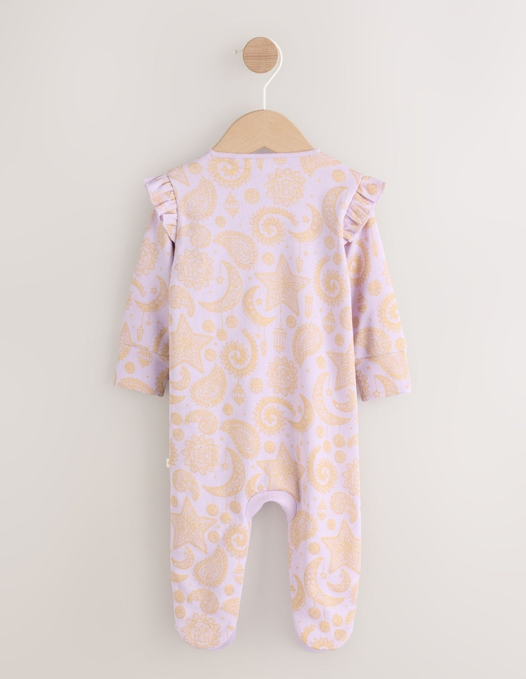 Lilac Purple EID Baby Sleepsuit