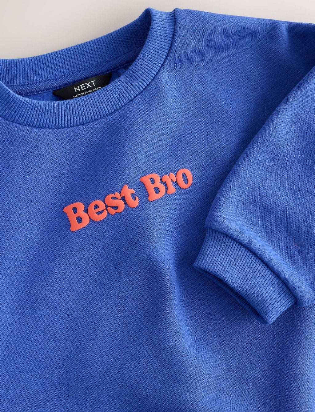 Colbalt Blue Best Brother Printed Crew Neck SweatTop