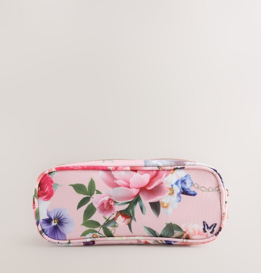 Baker by Ted Baker Back to School Pink Floral Bow Pencil Case