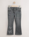 Charcoal Grey Diamante Butterfly
Flared Jeans
