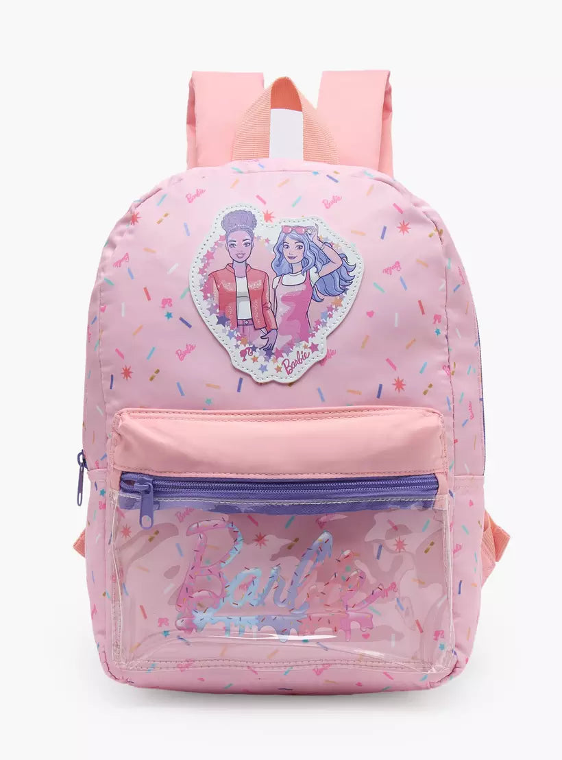 Barbie Applique Accent School Backpack  17 inches