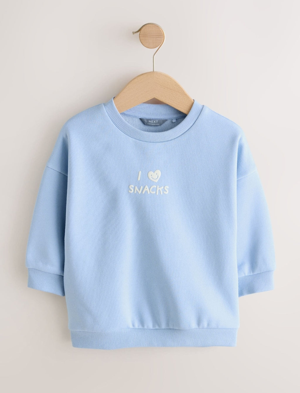 Blue I Love Snacks Printed Crew Neck
Sweat Top