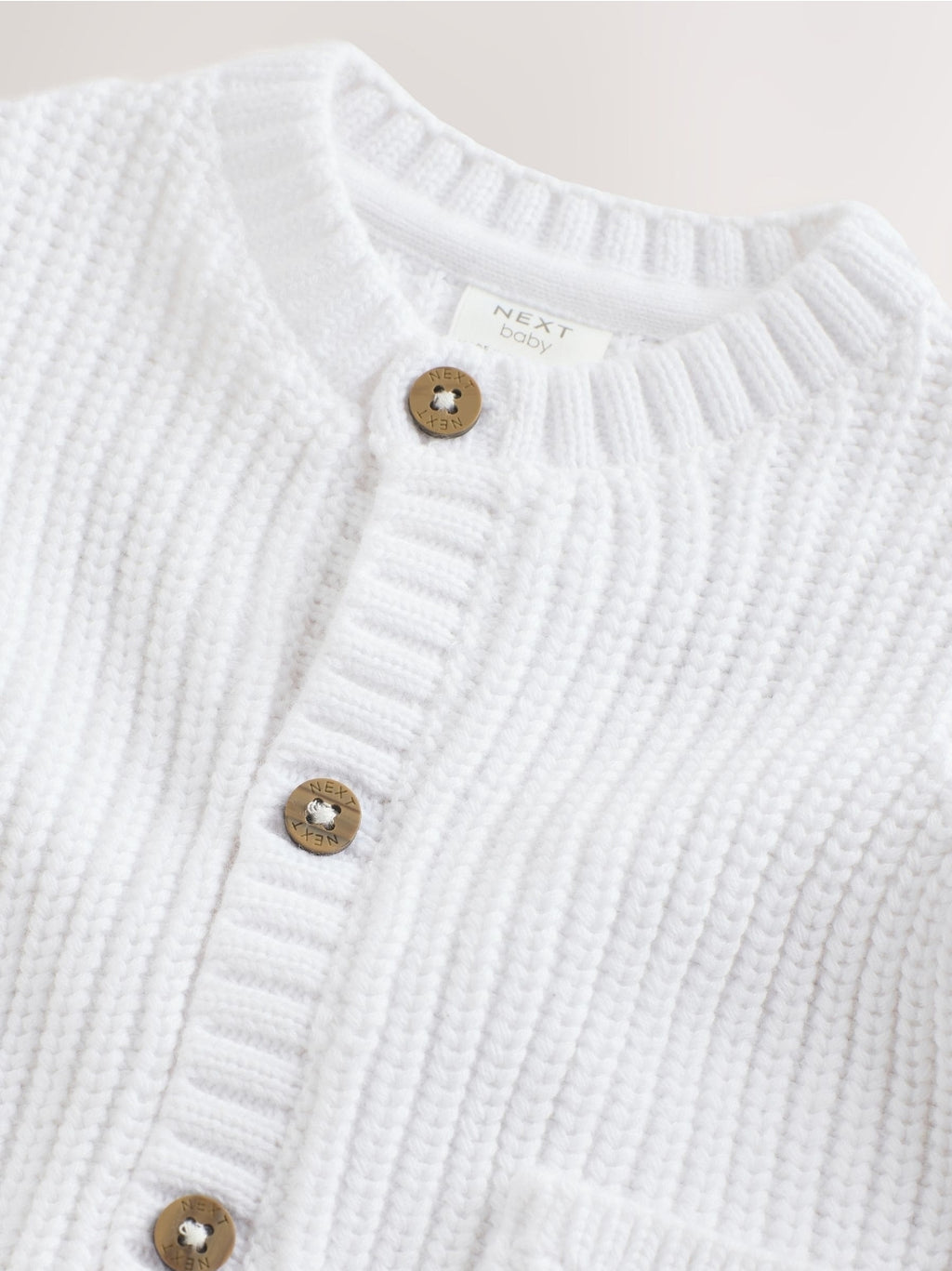 White Born In 2026 Baby Cardigan