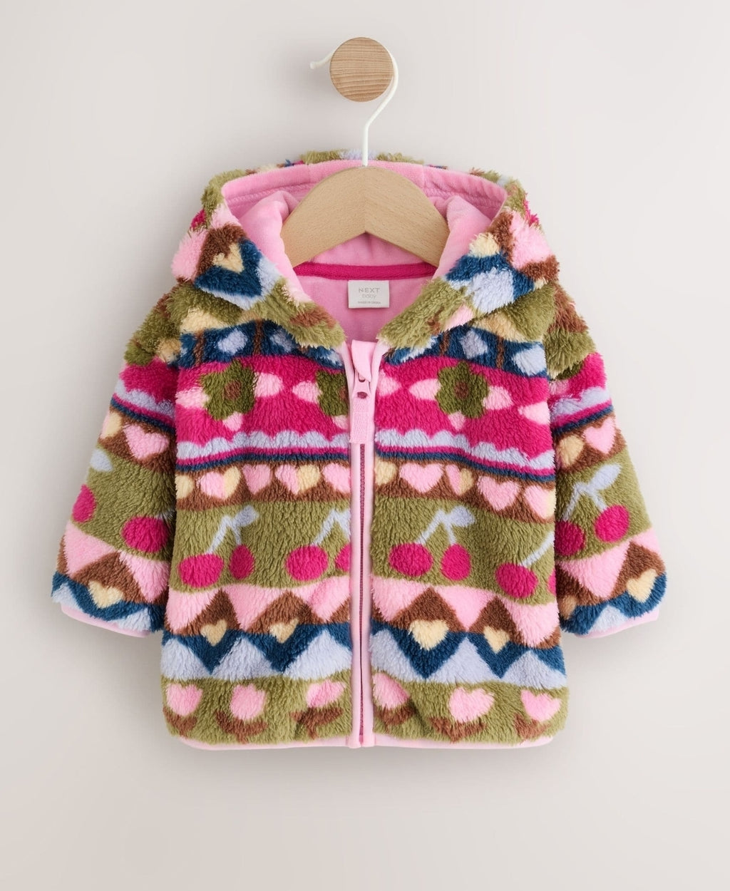 Multi Fairisle Fleece Baby Zip Jacket