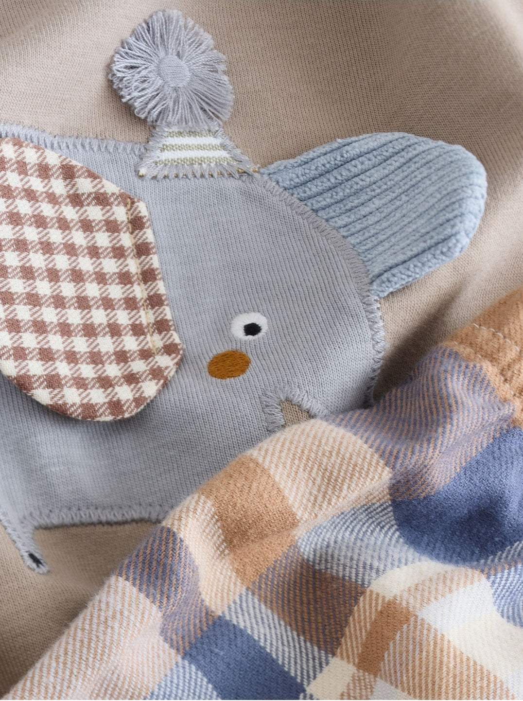 Olive Green/Stone/Ecru Animal
Check Woven Bottom Pyjamas 3
