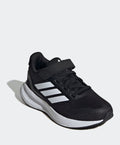 adidas Black/White Runfalcon 5 Elastic Lace Running Kids Trainers