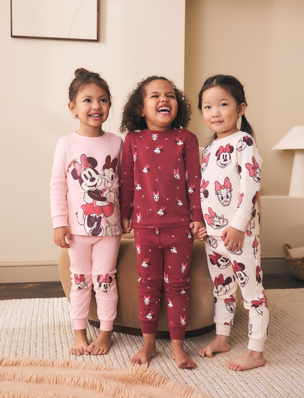 Burgundy Red Minnie Mouse Snuggle Pyjamas 3 Pack