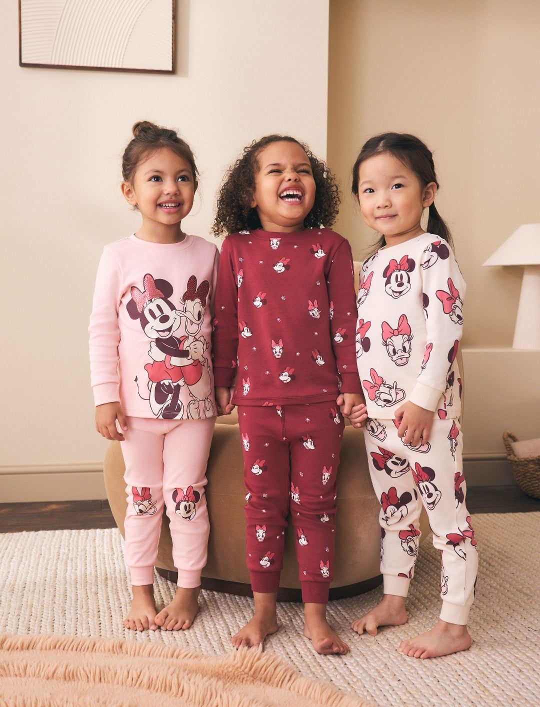 Burgundy Red Minnie Mouse Snuggle Pyjamas 3 Pack