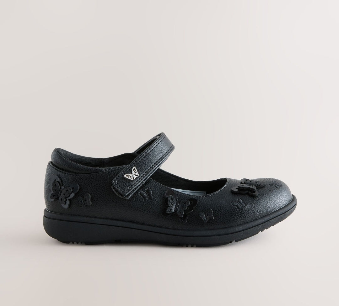 Black Matt Standard Fit (F) School
Junior Butterfly Mary Jane Shoes