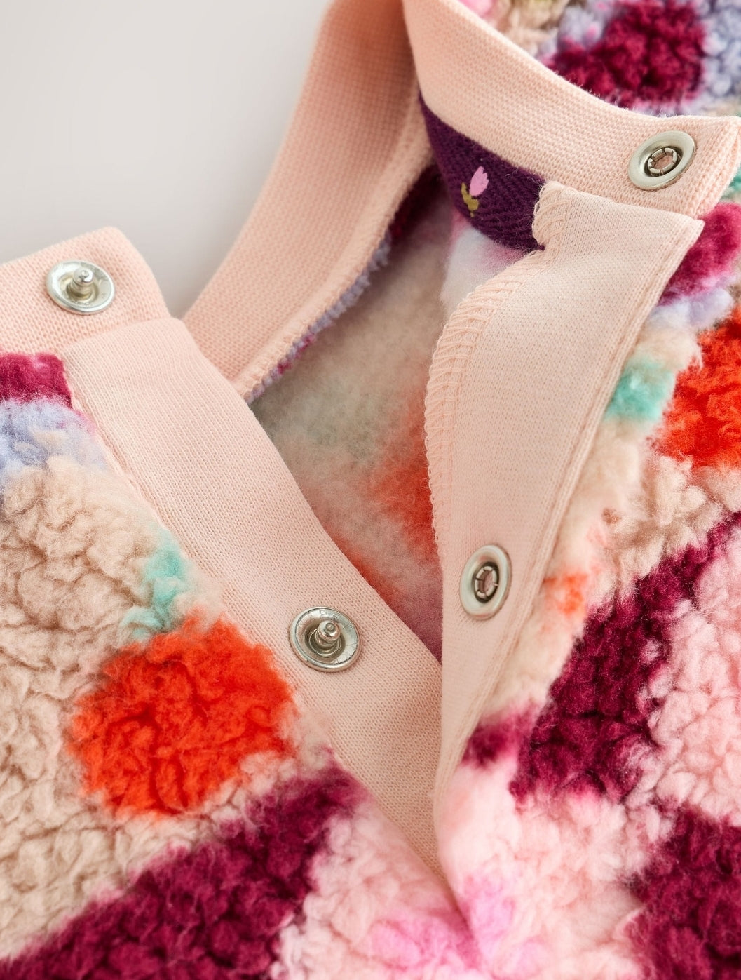 Pink Fairsle Printed Baby Fleece Sweater and Leggings Set 2 Piece