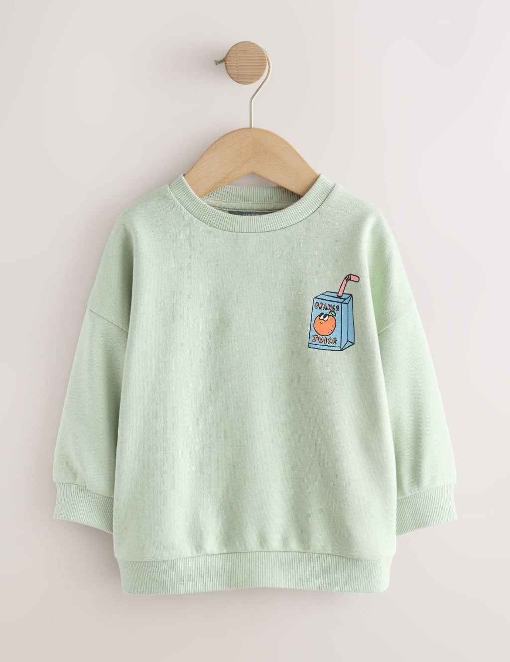 Back Print Back Printed Crew Neck Sweat Top