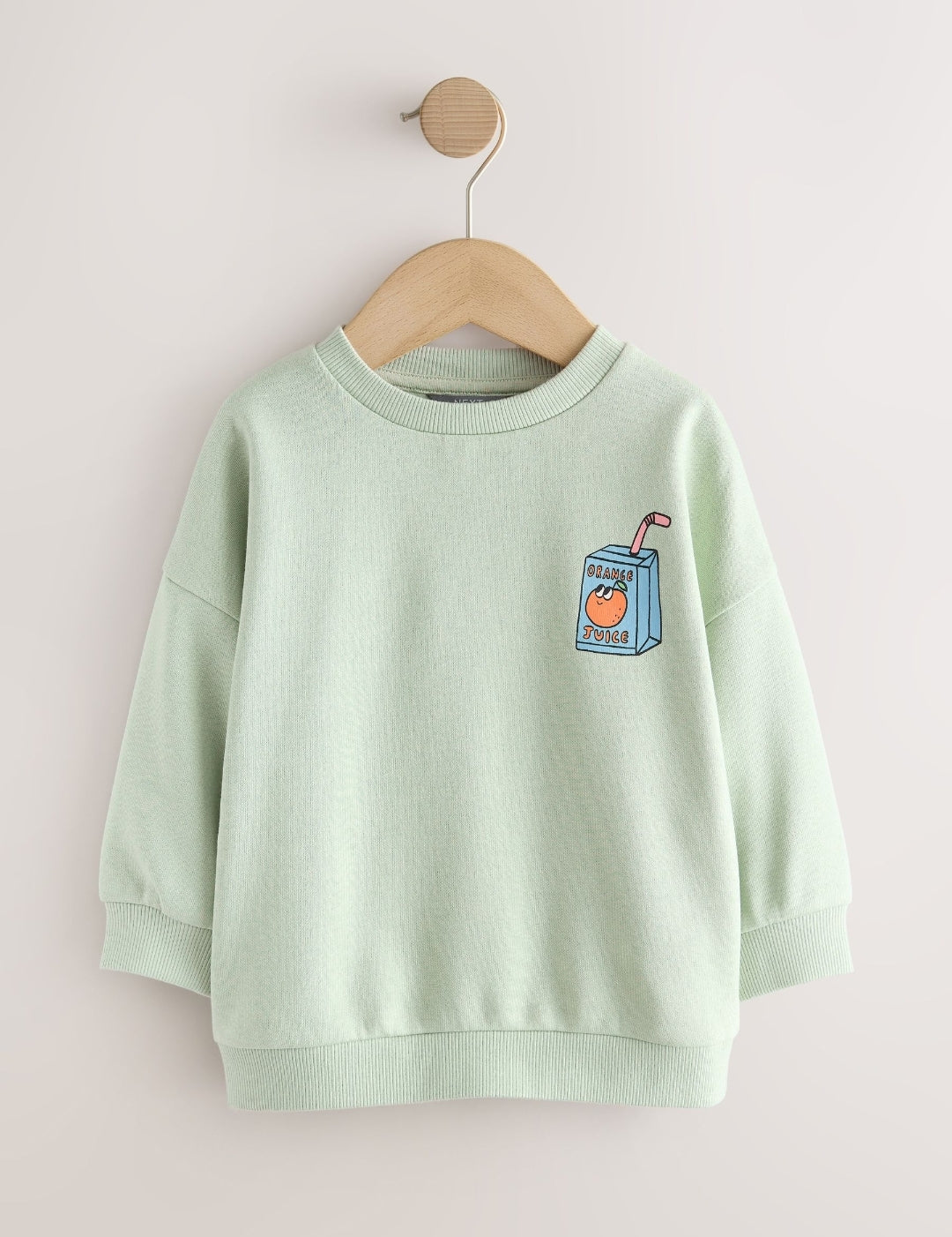 Back Print Back Printed Crew Neck Sweat Top