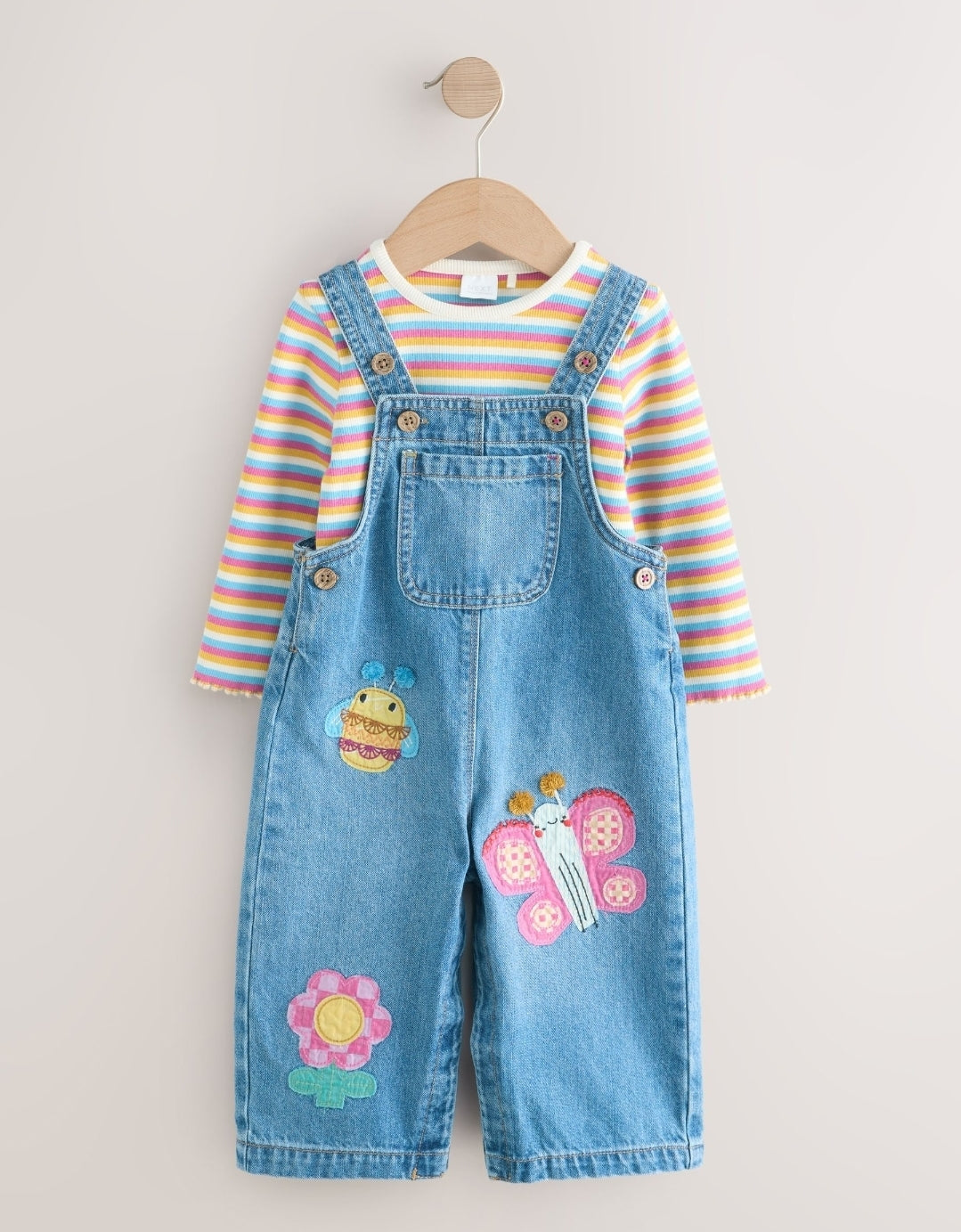Mid Blue Bee Embellished