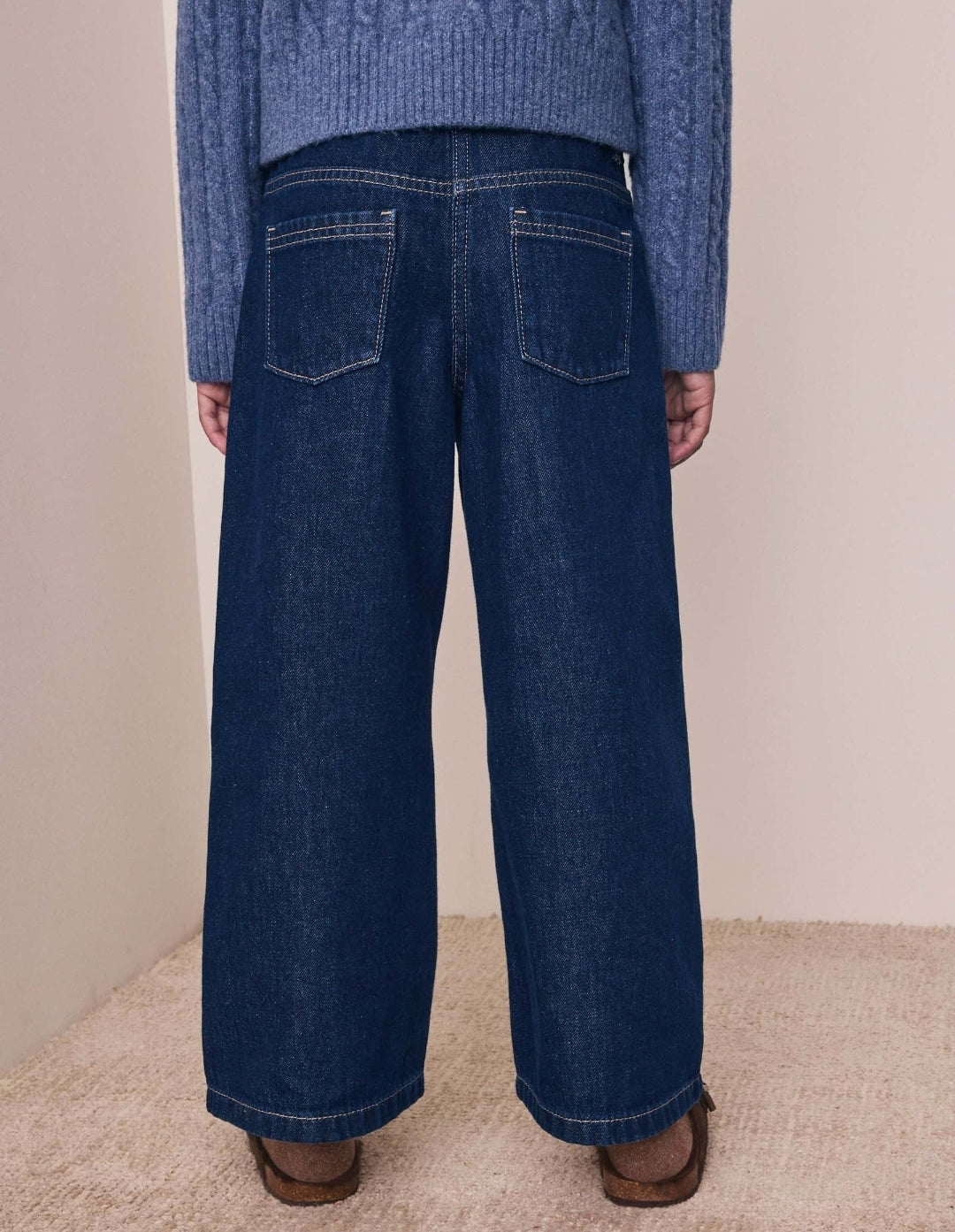 Rinse Wash Wide Leg Jeans