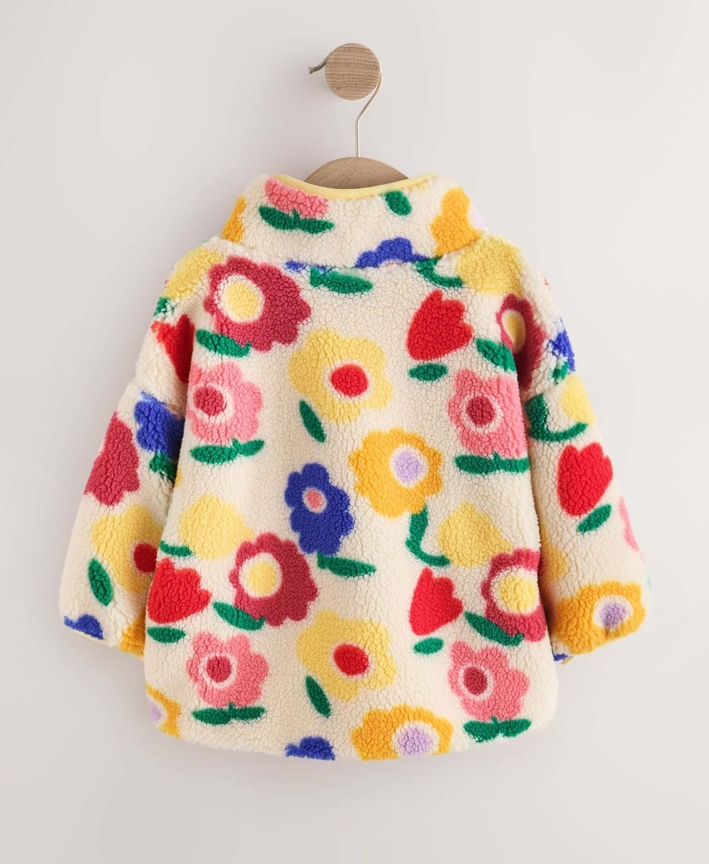 Yellow Flower Half Zip Fleece