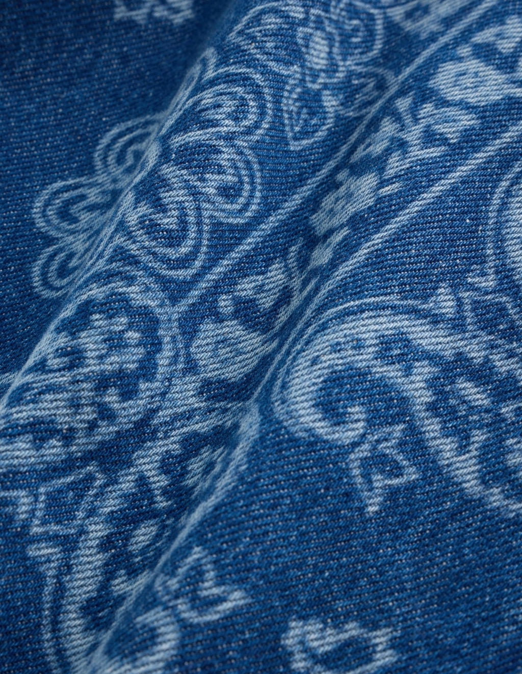 Blue Denim Lazer Printed Barrel Jeans