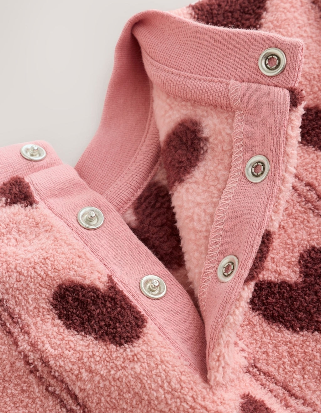 Pink Heart Baby Fleece Sweater and Leggings Set 2 Piece