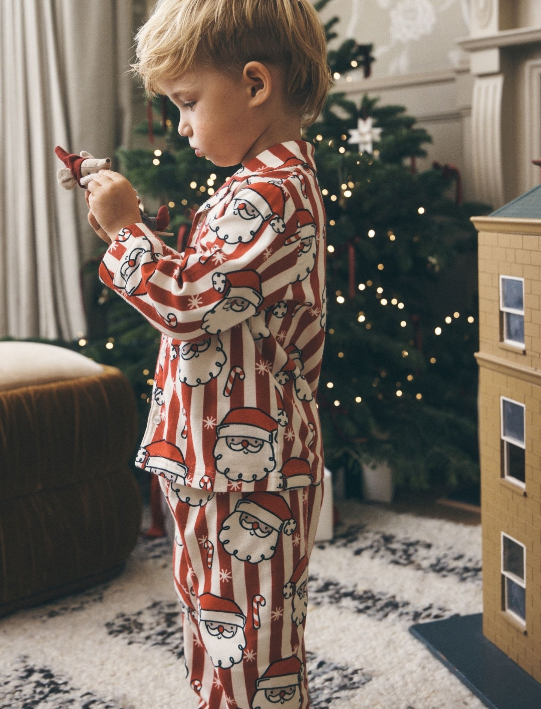 Red/White Santa Stripe Christmas Pyjamas