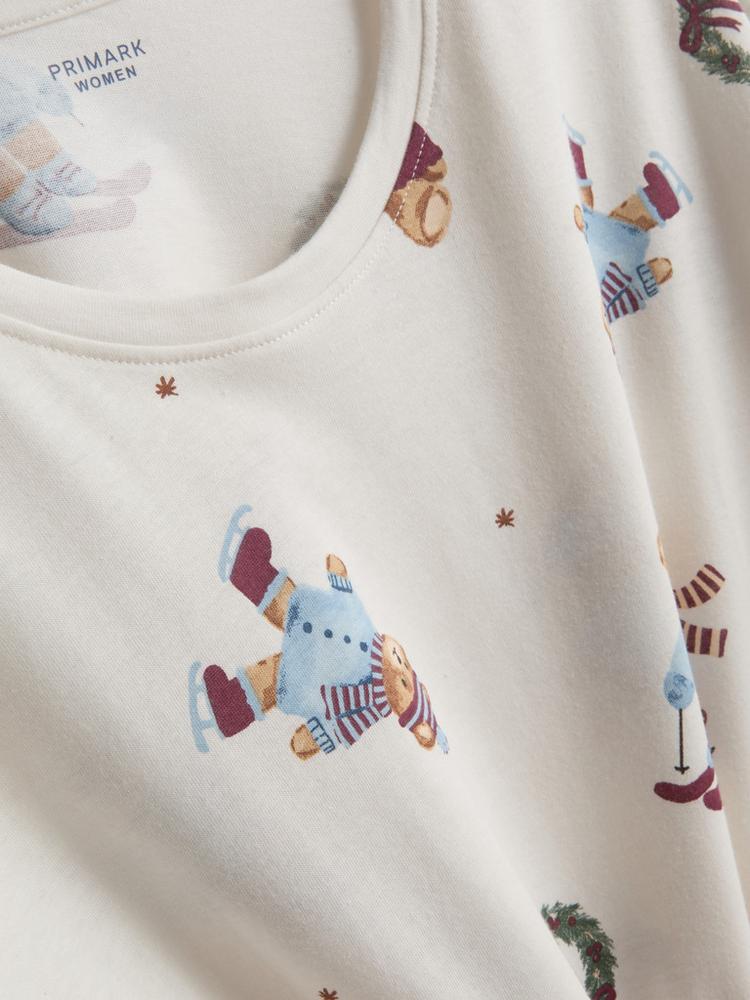 Primark Women’s Pure Cotton Teddy Bear Family Christmas Pyjamas