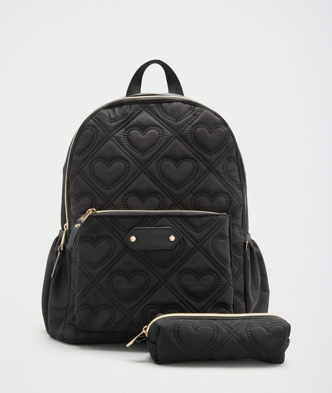 Lipsy Black School Bag and Pencil
Case 2 Pack