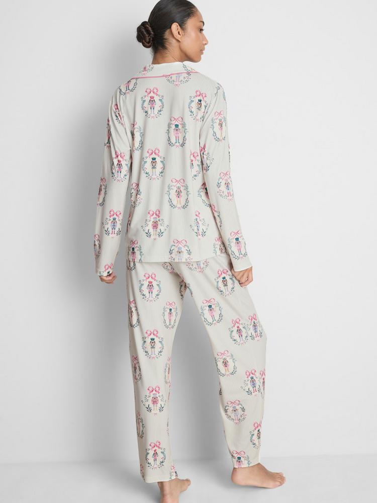 Primark Women's Nutcracker Christmas Twinning Boyfriend Pyjamas