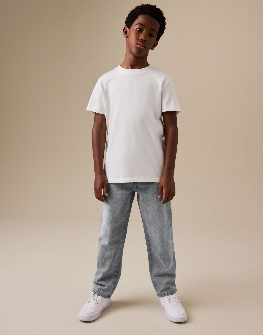 Grey Linen blend Denim Jeans