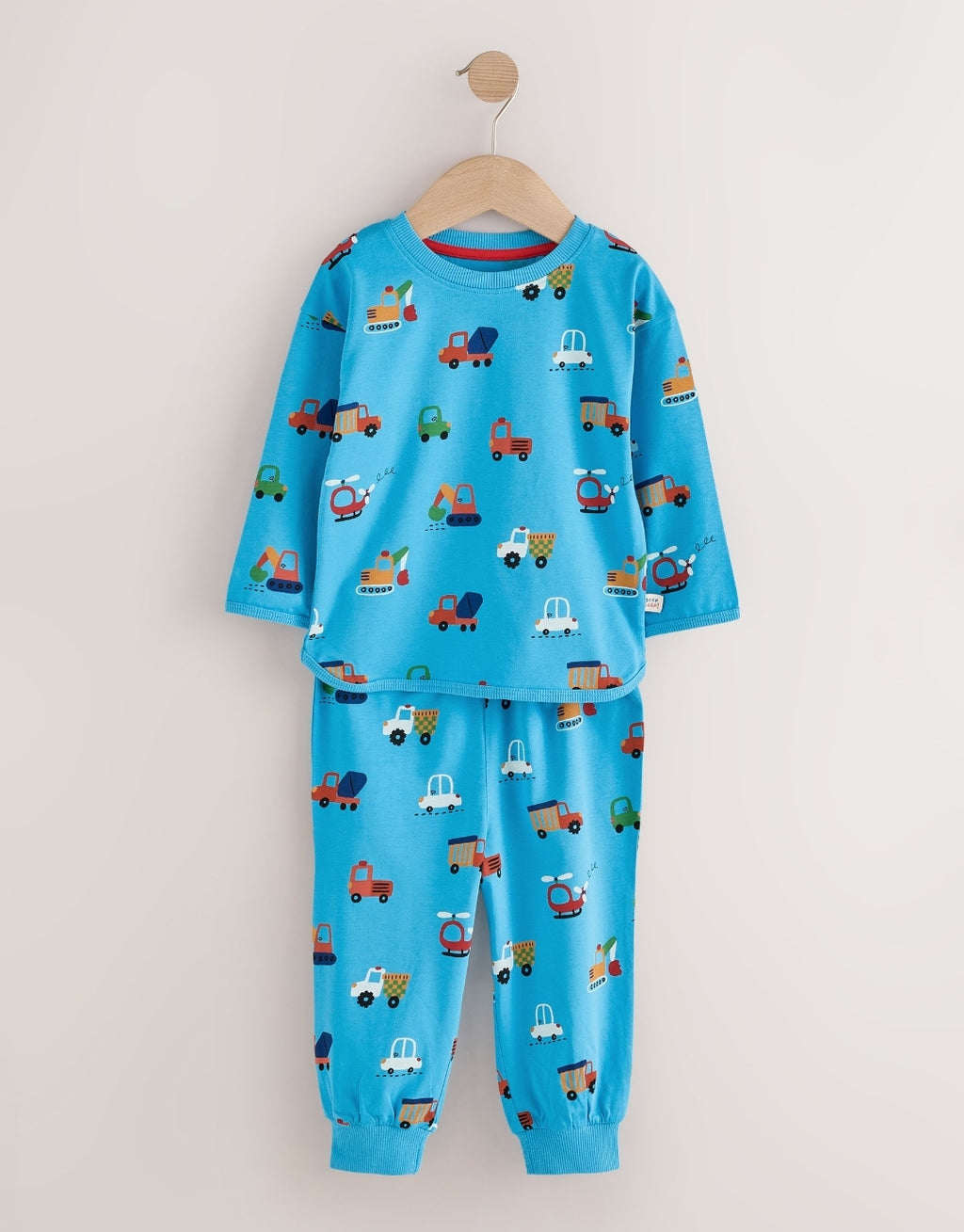 Blue/Orange All Over Transport Snuggle Pyjamas 3 Pack