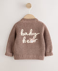Brown Baby Bear Knitted
Embroidered Baby Cardigan