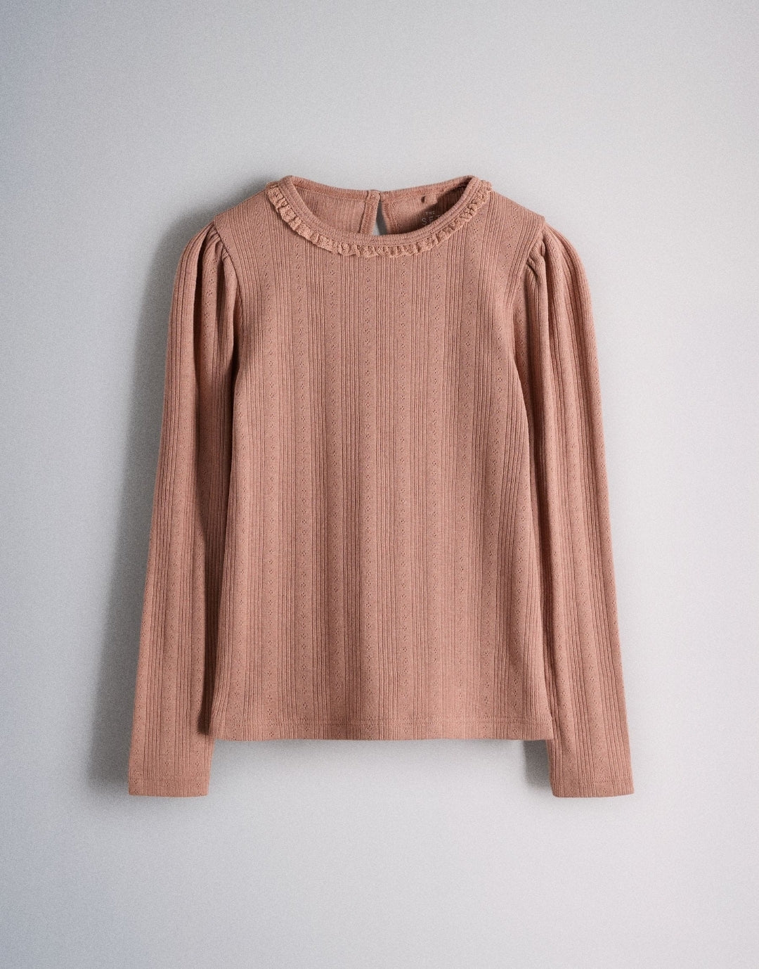 The Set 4 Pack Long Sleeve Pointelle T-Shirts Pink/Green/Cream